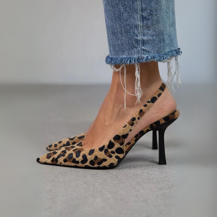 Seda™ – Elegant Leopard Slingback Stilettos