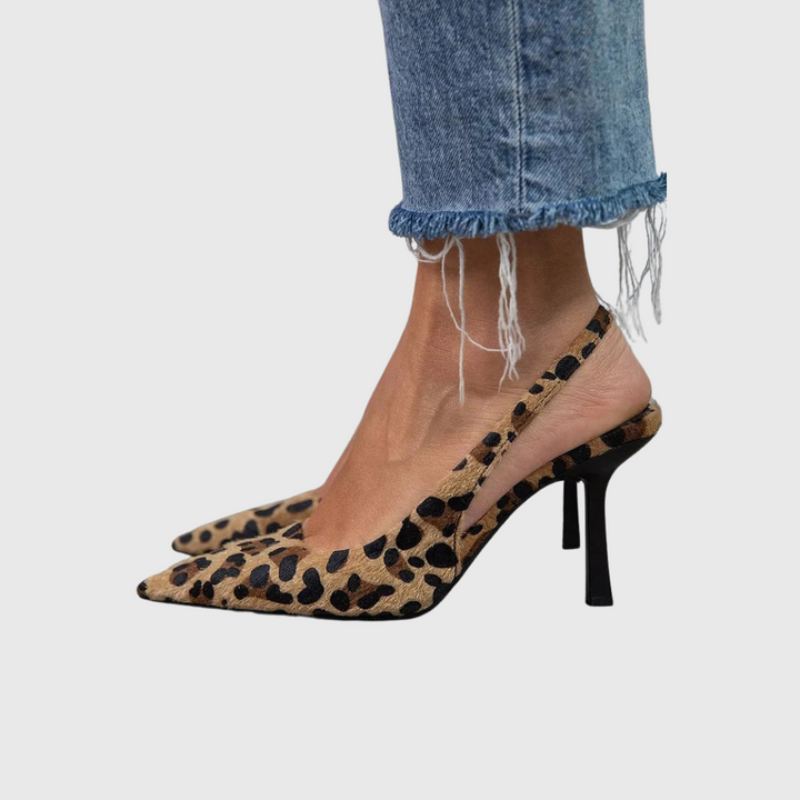 Seda™ – Elegant Leopard Slingback Stilettos