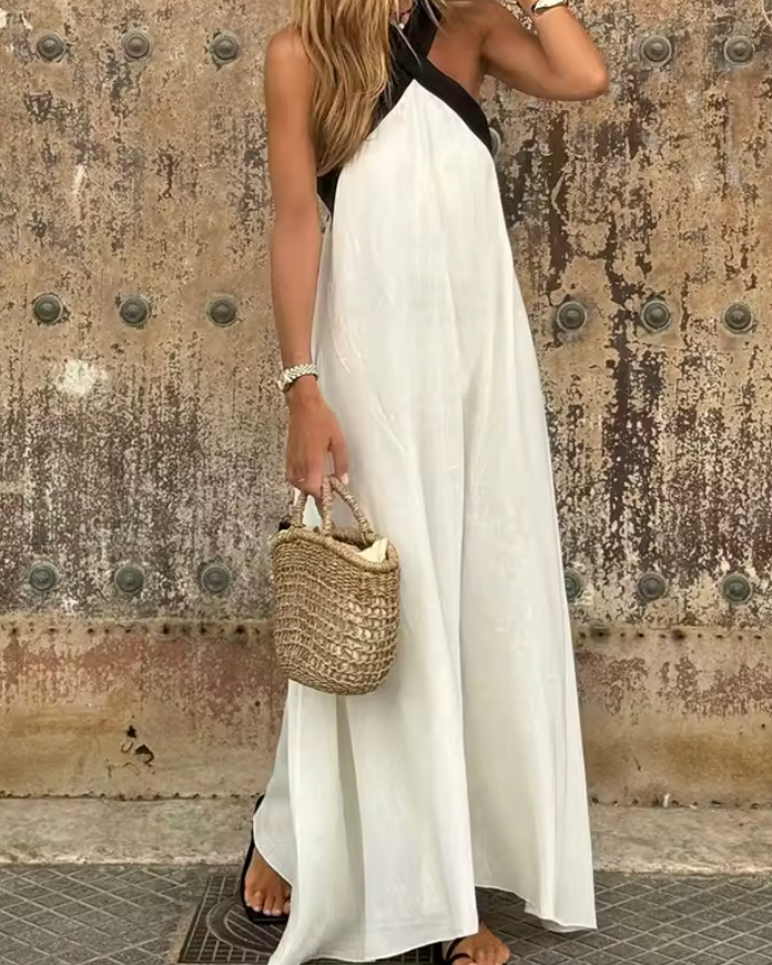 Sienna | Elegant Open-Back Dress with Stylish Crossover Neckline